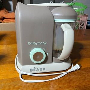 Beans baby cook baby food maker and steamer - latte /mint preowned